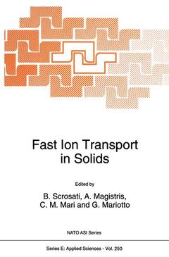 Couverture de l’ouvrage Fast Ion Transport in Solids