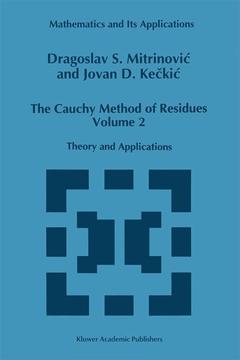 Couverture de l’ouvrage The Cauchy Method of Residues