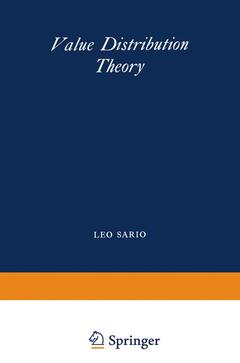 Couverture de l’ouvrage Value Distribution Theory