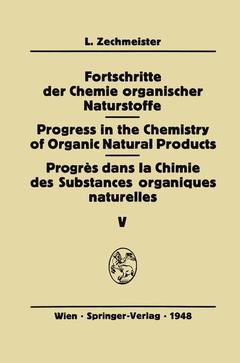 Couverture de l’ouvrage Fortschritte der Chemie organischer Naturstoffe / Progress in the Chemistry of Organic Natural Products / Progrès Dans La Chimie Des Substances Organiques Naturelles