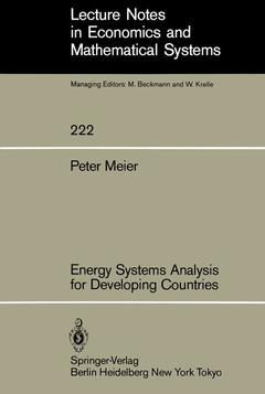 Couverture de l’ouvrage Energy Systems Analysis for Developing Countries