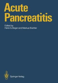 Couverture de l’ouvrage Acute Pancreatitis