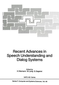 Couverture de l’ouvrage Recent Advances in Speech Understanding and Dialog Systems
