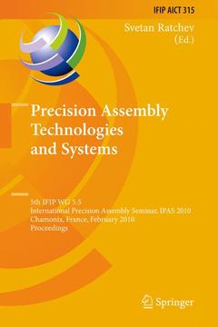 Couverture de l’ouvrage Precision Assembly Technologies and Systems