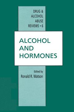 Couverture de l’ouvrage Alcohol and Hormones