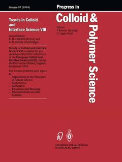Couverture de l’ouvrage Trends in Colloid and Interface Science VIII