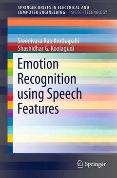 Couverture de l’ouvrage Emotion Recognition using Speech Features