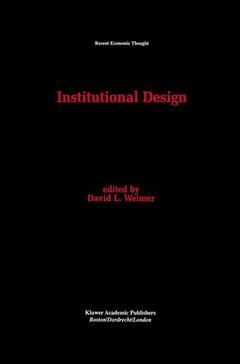 Couverture de l’ouvrage Institutional Design