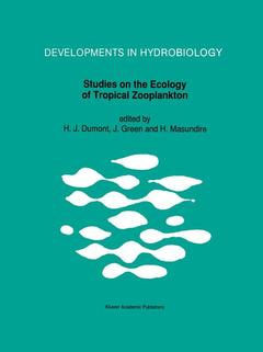 Couverture de l’ouvrage Studies on the Ecology of Tropical Zooplankton