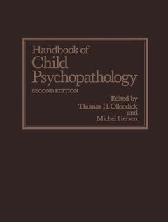 Couverture de l’ouvrage Handbook of Child Psychopathology