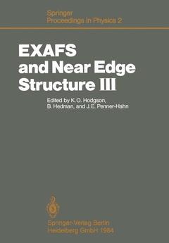 Couverture de l’ouvrage EXAFS and Near Edge Structure III
