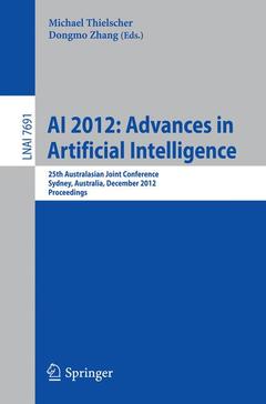 Cover of the book AI 2012: Advances in Artificial Intelligence