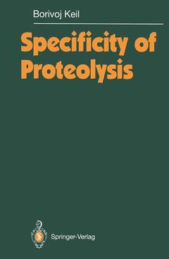 Couverture de l’ouvrage Specificity of Proteolysis