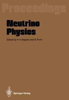 Couverture de l’ouvrage Neutrino Physics
