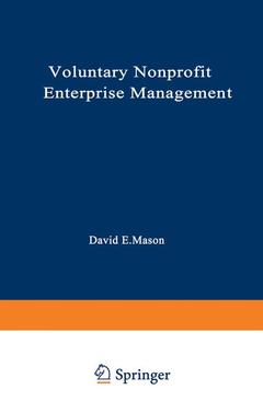 Couverture de l’ouvrage Voluntary Nonprofit Enterprise Management