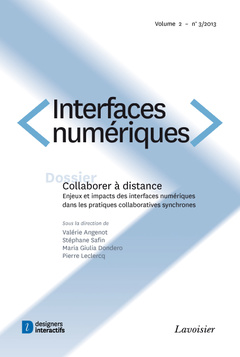Cover of the book Interfaces numériques Volume 2 N° 3/Septembre-Décembre 2013