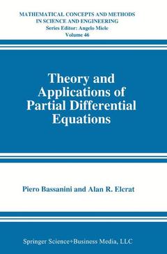 Couverture de l’ouvrage Theory and Applications of Partial Differential Equations