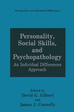 Couverture de l’ouvrage Personality, Social Skills, and Psychopathology