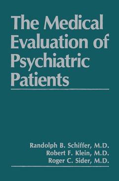 Couverture de l’ouvrage The Medical Evaluation of Psychiatric Patients