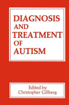 Couverture de l’ouvrage Diagnosis and Treatment of Autism