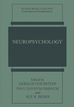 Couverture de l’ouvrage Neuropsychology