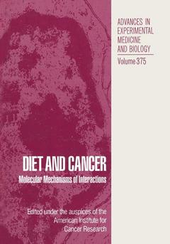 Couverture de l’ouvrage Diet and Cancer