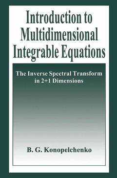 Couverture de l’ouvrage Introduction to Multidimensional Integrable Equations