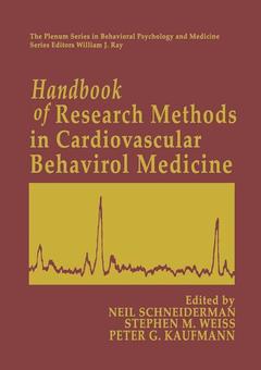 Couverture de l’ouvrage Handbook of Research Methods in Cardiovascular Behavioral Medicine