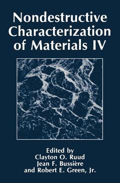Couverture de l’ouvrage Nondestructive Characterization of Materials IV