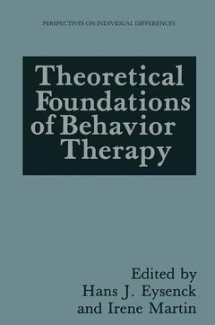 Couverture de l’ouvrage Theoretical Foundations of Behavior Therapy
