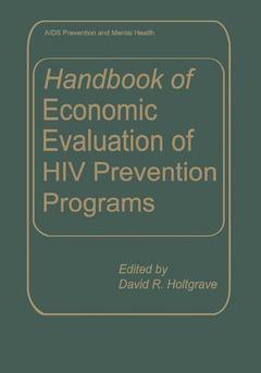 Couverture de l’ouvrage Handbook of Economic Evaluation of HIV Prevention Programs
