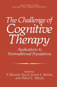 Cover of the book The Challenge of Cognitive Therapy