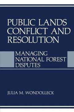 Couverture de l’ouvrage Public Lands Conflict and Resolution