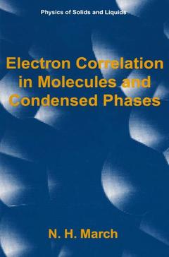 Couverture de l’ouvrage Electron Correlation in Molecules and Condensed Phases