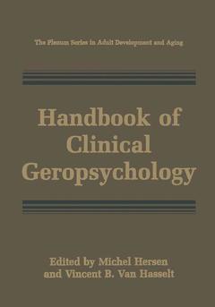 Couverture de l’ouvrage Handbook of Clinical Geropsychology