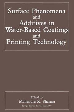 Couverture de l’ouvrage Surface Phenomena and Additives in Water-Based Coatings and Printing Technology