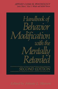 Couverture de l’ouvrage Handbook of Behavior Modification with the Mentally Retarded