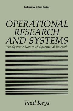 Couverture de l’ouvrage Operational Research and Systems