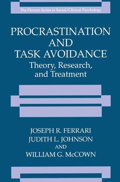 Couverture de l’ouvrage Procrastination and Task Avoidance
