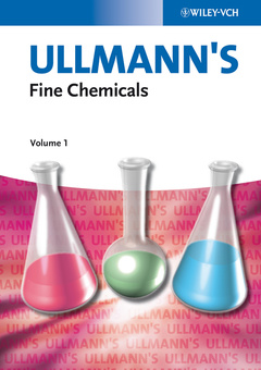 Couverture de l’ouvrage Ullmann's Fine Chemicals, 3 Volume Set