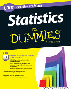 Couverture de l’ouvrage 1,001 Statistics Practice Problems For Dummies