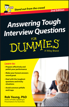 Couverture de l’ouvrage Answering Tough Interview Questions For Dummies - UK