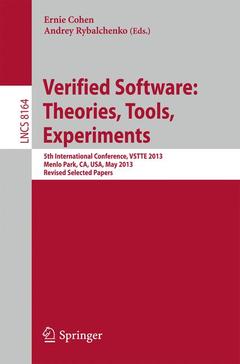 Couverture de l’ouvrage Verified Software: Theorie, Tools, Experiments