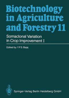 Couverture de l’ouvrage Somaclonal Variation in Crop Improvement I