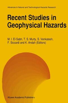 Couverture de l’ouvrage Recent Studies in Geophysical Hazards