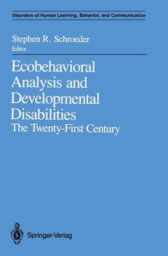 Couverture de l’ouvrage Ecobehavioral Analysis and Developmental Disabilities