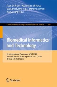 Couverture de l’ouvrage Biomedical Informatics and Technology