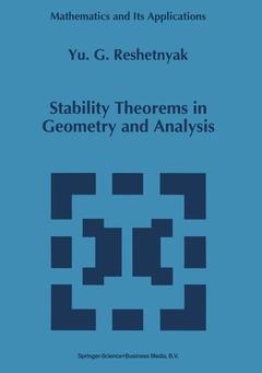 Couverture de l’ouvrage Stability Theorems in Geometry and Analysis