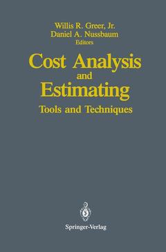 Cover of the book Cost Analysis and Estimating