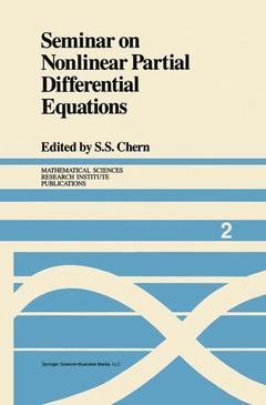 Couverture de l’ouvrage Seminar on Nonlinear Partial Differential Equations